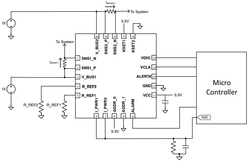 Application Circuit Diagram - onsemi NCP45496 Voltage Supervisor